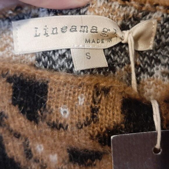 Lineamaglia Animal Print Mohair Blend Sweater sz S NWT - Picture 4 of 7
